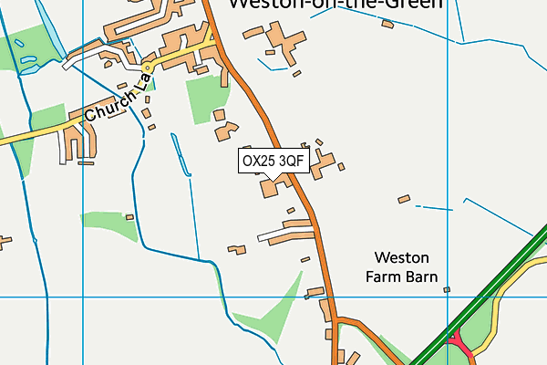 OX25 3QF map - OS VectorMap District (Ordnance Survey)