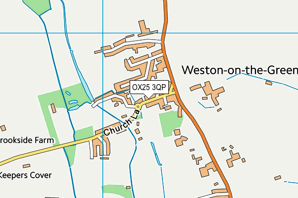 OX25 3QP map - OS VectorMap District (Ordnance Survey)