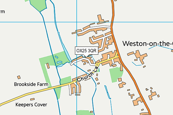 OX25 3QR map - OS VectorMap District (Ordnance Survey)