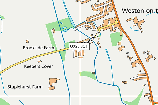 OX25 3QT map - OS VectorMap District (Ordnance Survey)