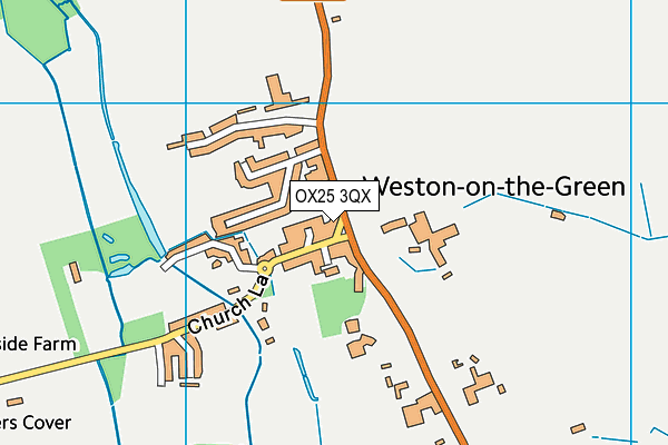 OX25 3QX map - OS VectorMap District (Ordnance Survey)