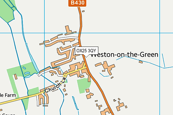 OX25 3QY map - OS VectorMap District (Ordnance Survey)