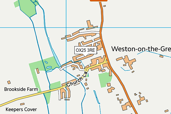 OX25 3RE map - OS VectorMap District (Ordnance Survey)