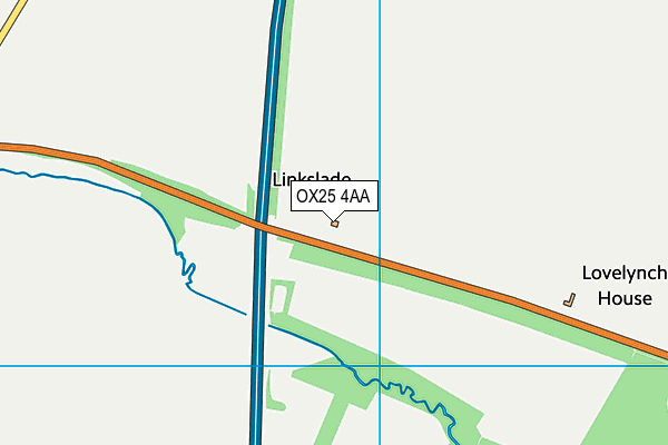 OX25 4AA map - OS VectorMap District (Ordnance Survey)
