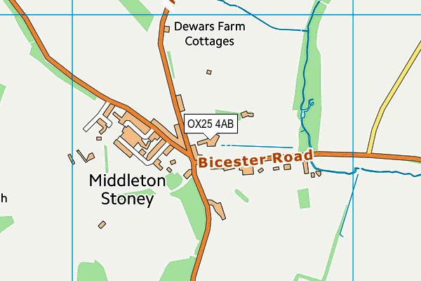 OX25 4AB map - OS VectorMap District (Ordnance Survey)