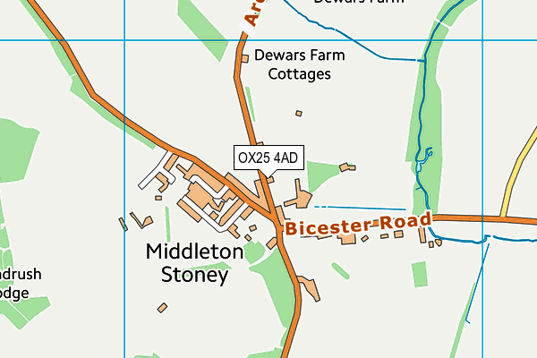 OX25 4AD map - OS VectorMap District (Ordnance Survey)