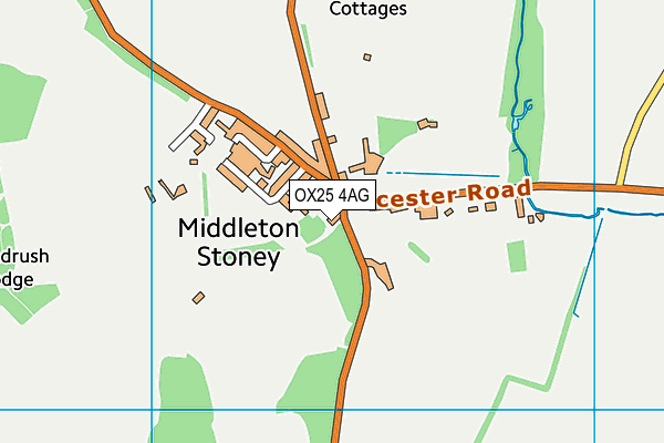 OX25 4AG map - OS VectorMap District (Ordnance Survey)