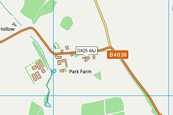 OX25 4AJ map - OS VectorMap District (Ordnance Survey)
