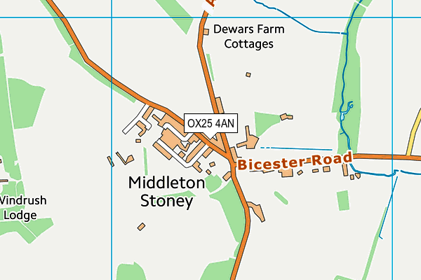 OX25 4AN map - OS VectorMap District (Ordnance Survey)