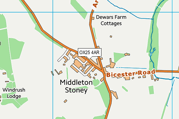 OX25 4AR map - OS VectorMap District (Ordnance Survey)