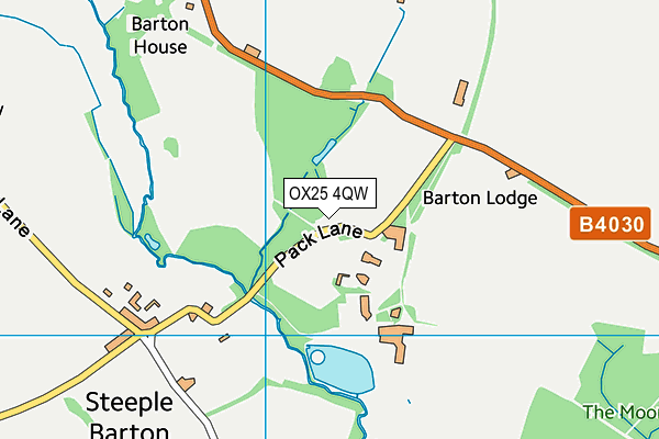 OX25 4QW map - OS VectorMap District (Ordnance Survey)