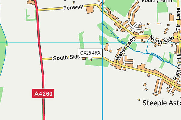 OX25 4RX map - OS VectorMap District (Ordnance Survey)