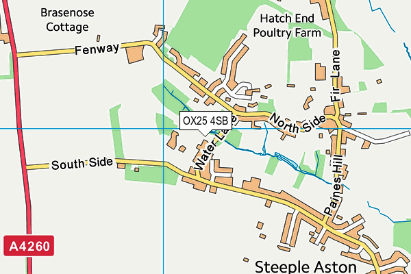 OX25 4SB map - OS VectorMap District (Ordnance Survey)