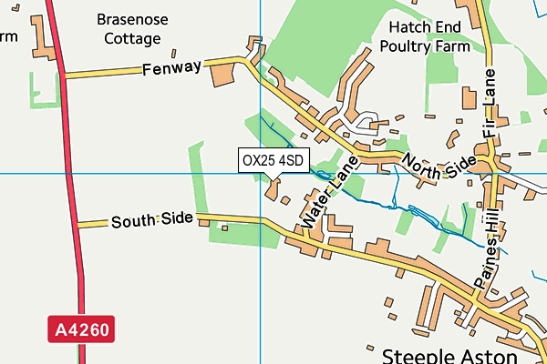 OX25 4SD map - OS VectorMap District (Ordnance Survey)