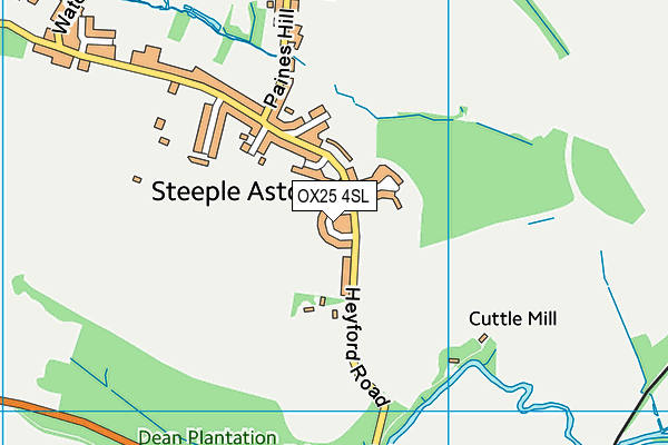 OX25 4SL map - OS VectorMap District (Ordnance Survey)