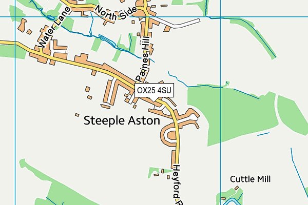 OX25 4SU map - OS VectorMap District (Ordnance Survey)