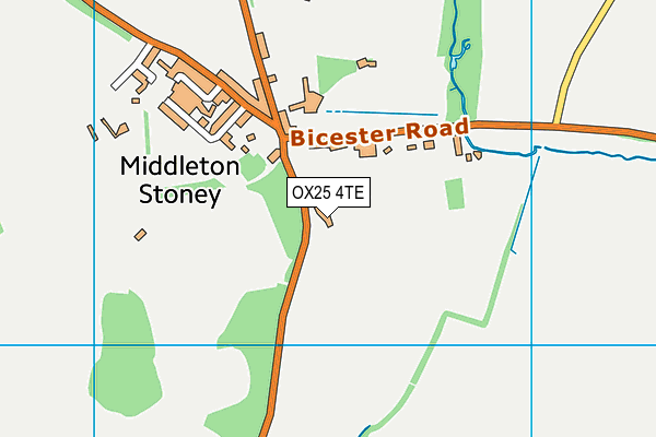 OX25 4TE map - OS VectorMap District (Ordnance Survey)