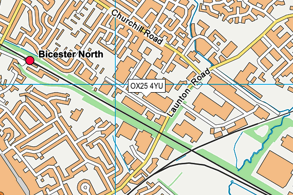 OX25 4YU map - OS VectorMap District (Ordnance Survey)