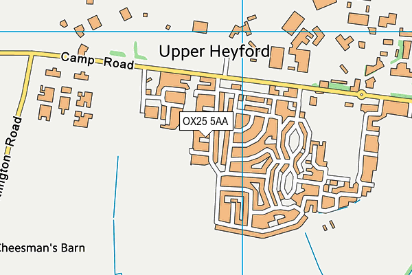 OX25 5AA map - OS VectorMap District (Ordnance Survey)