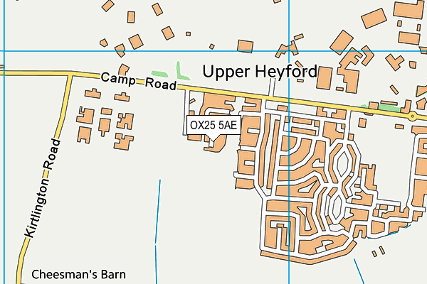 OX25 5AE map - OS VectorMap District (Ordnance Survey)