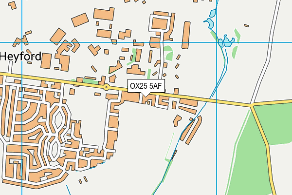 OX25 5AF map - OS VectorMap District (Ordnance Survey)