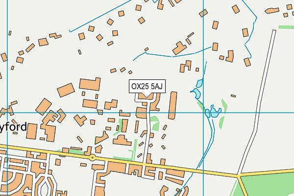 OX25 5AJ map - OS VectorMap District (Ordnance Survey)