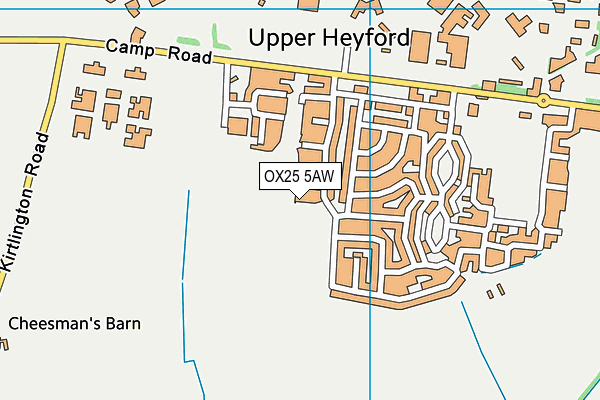 OX25 5AW map - OS VectorMap District (Ordnance Survey)