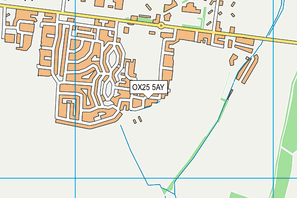 OX25 5AY map - OS VectorMap District (Ordnance Survey)