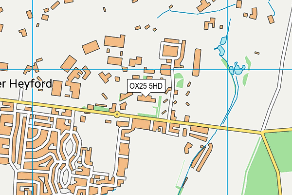 Heyford Park School map (OX25 5HD) - OS VectorMap District (Ordnance Survey)