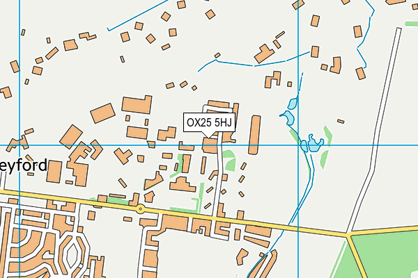 OX25 5HJ map - OS VectorMap District (Ordnance Survey)