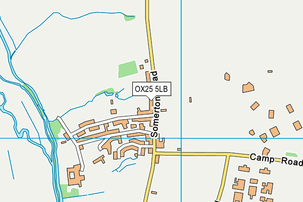 Upper Heyford Playing Field map (OX25 5LB) - OS VectorMap District (Ordnance Survey)