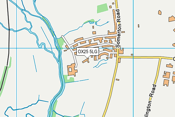 OX25 5LG map - OS VectorMap District (Ordnance Survey)