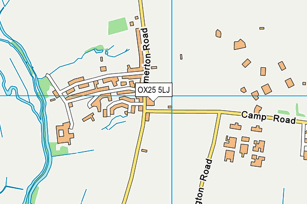 OX25 5LJ map - OS VectorMap District (Ordnance Survey)