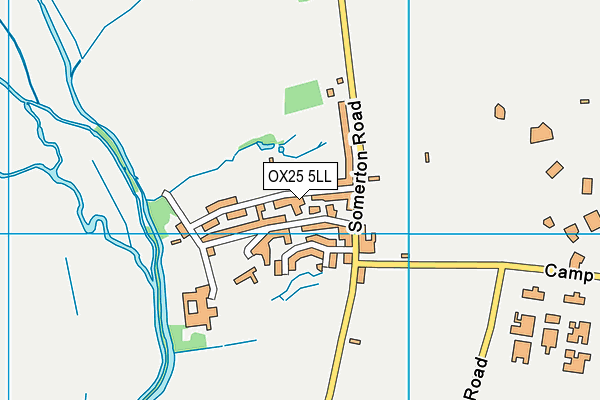 OX25 5LL map - OS VectorMap District (Ordnance Survey)