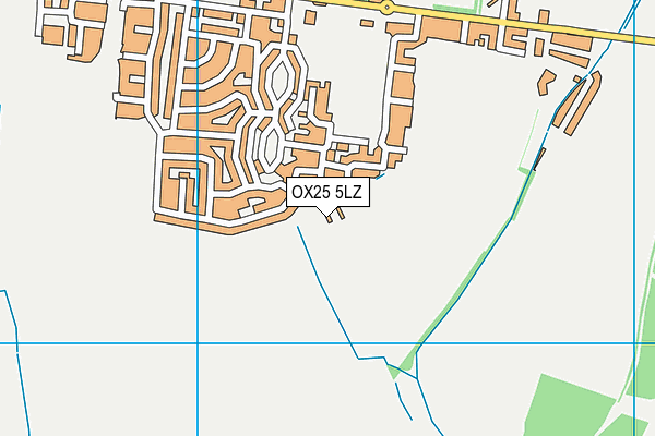 OX25 5LZ map - OS VectorMap District (Ordnance Survey)