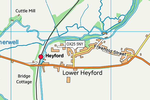 OX25 5NY map - OS VectorMap District (Ordnance Survey)