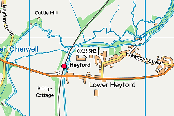 OX25 5NZ map - OS VectorMap District (Ordnance Survey)