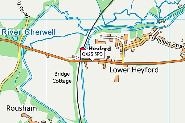 OX25 5PD map - OS VectorMap District (Ordnance Survey)