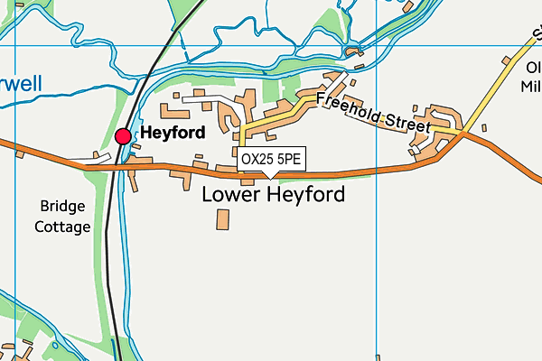 OX25 5PE map - OS VectorMap District (Ordnance Survey)