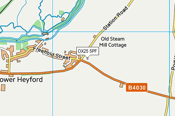 OX25 5PF map - OS VectorMap District (Ordnance Survey)