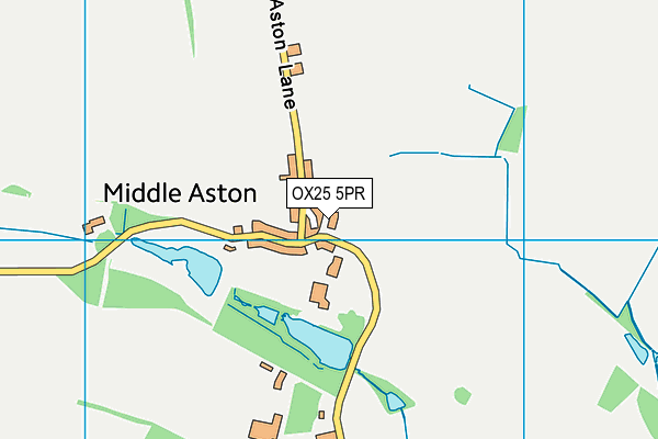 OX25 5PR map - OS VectorMap District (Ordnance Survey)