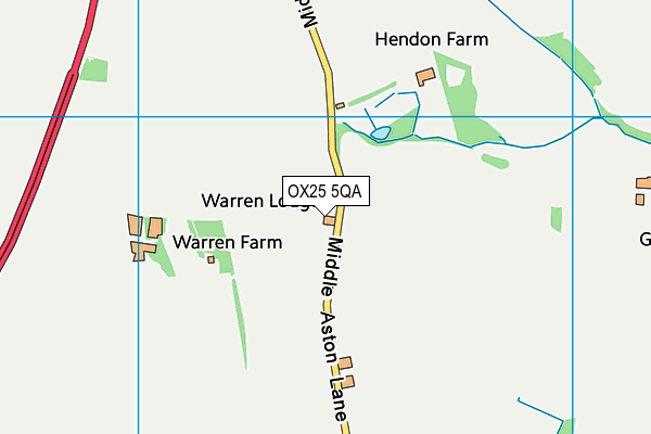 OX25 5QA map - OS VectorMap District (Ordnance Survey)