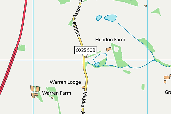 OX25 5QB map - OS VectorMap District (Ordnance Survey)