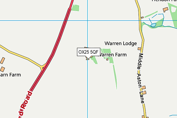 OX25 5QF map - OS VectorMap District (Ordnance Survey)