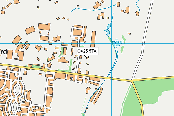 OX25 5TA map - OS VectorMap District (Ordnance Survey)