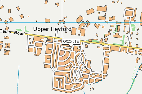 OX25 5TE map - OS VectorMap District (Ordnance Survey)