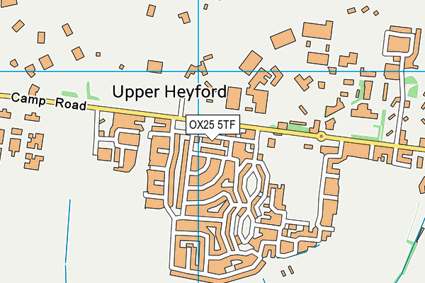 OX25 5TF map - OS VectorMap District (Ordnance Survey)