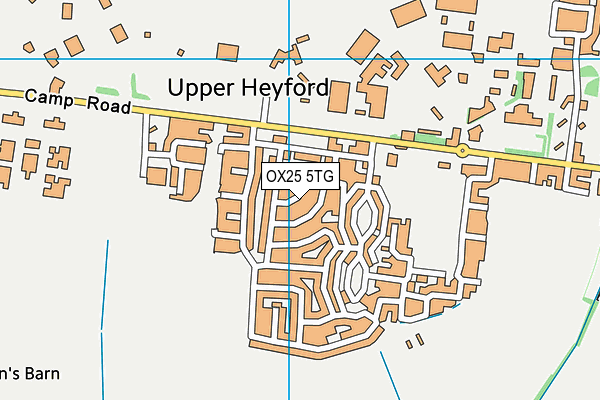 OX25 5TG map - OS VectorMap District (Ordnance Survey)