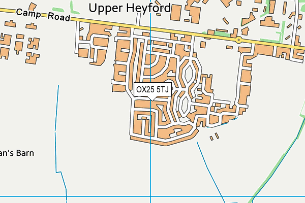 OX25 5TJ map - OS VectorMap District (Ordnance Survey)