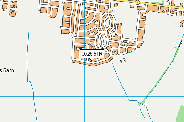 OX25 5TR map - OS VectorMap District (Ordnance Survey)